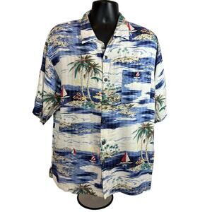Linguine Bob Hawaiian Button Down, Men’s XL